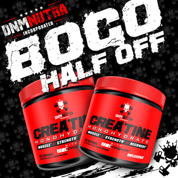 BOGO - Creatine Monohydrate - Creapure - Buy 1 Get 1 Half Off!